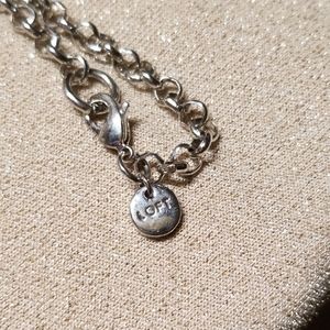 LOFT Jewelry - Loft Long Necklace w/ Silver and Clear Beads LOFT Jewelry - Loft Long Necklace w/ Silver and Clear Beads